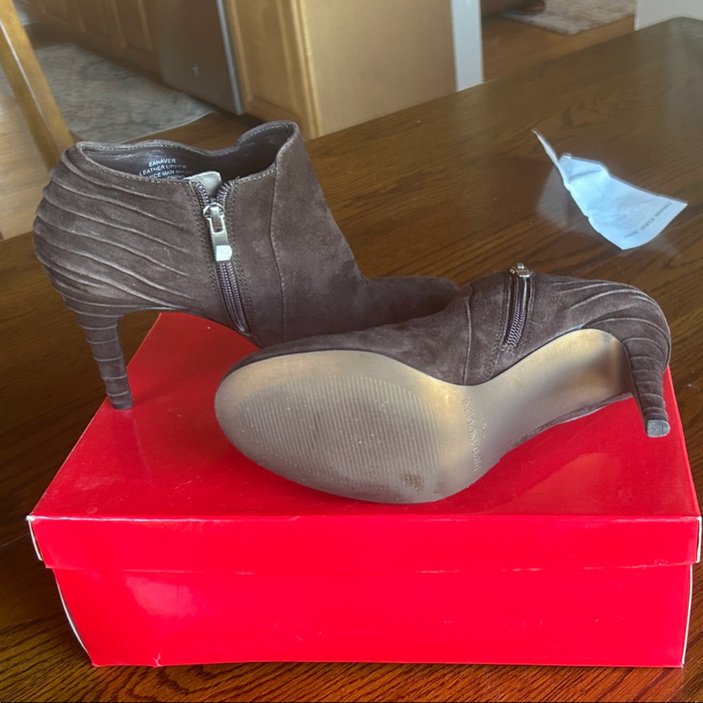 Enzo Angiolini Dark Brown Heeled Boots